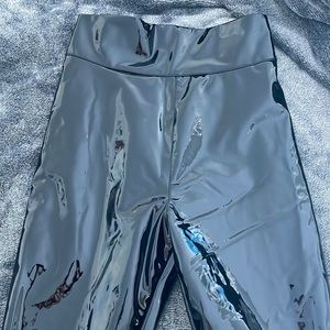 House of CB Black Patent Shiny Vegan Leather Leggings Size Medium